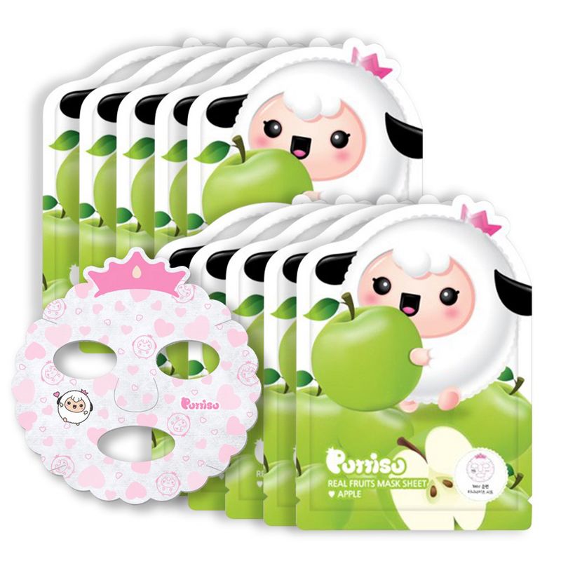 Puttisu Real Fruit Kids Facial Mask Sheets - Apple, 1 of 14