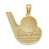 Black Bow Jewelry 14k Yellow Gold & White Rhodium Large Golf Club & Ball Pendant - 3 of 4