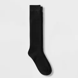 Women's Solid Knee High Socks - Xhilaration™ Black 4-10