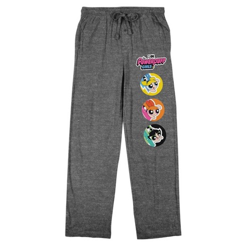 Powerpuff Girls Character Circles Men's Graphite Heather Sleep Pajama Pants-small  : Target