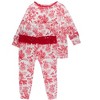 RuffleButts Modal Blend Toddler Girls Ruffle Long Sleeve Pajama Set - 2 of 2