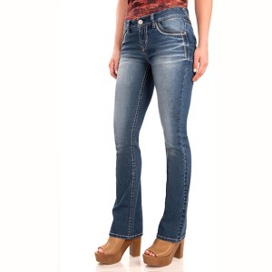 WallFlower Women's Legendary Bootcut Mid-Rise Insta Stretch Juniors Jeans (Standard and Plus) - 1 of 4