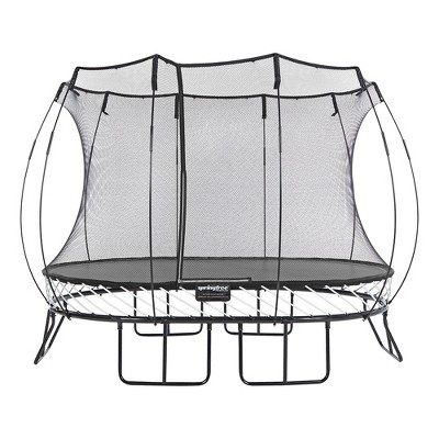 Springfree Trampoline O77 Kids Medium Oval 8 by 11 Foot Trampoline w/ Safety Enclosure Net and SoftEdge Jump Bounce Mat for Outdoor Backyard Bouncing