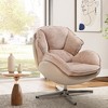 Norman, Upholstered Swivel Lounge Chair,30.31" W x 31.69" D x 32.68" H, khaki - 3 of 4