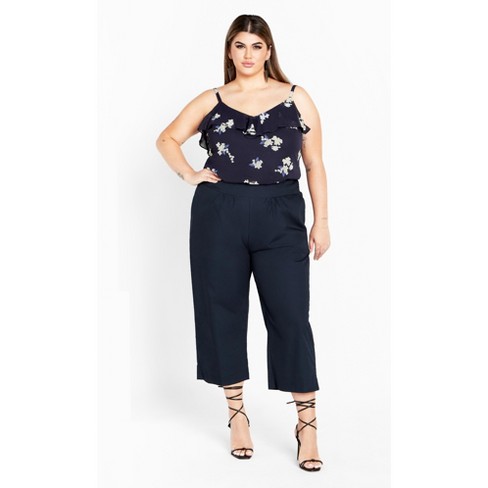 Avenue  Women's Plus Size Pull On Ponte Pant Navy - Regular - 20w : Target