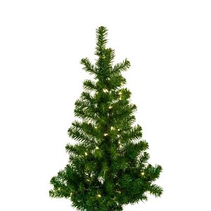 Kurt S. Adler 3' Pre-Lit Clear Incandescent Norway Pine Wall Tree - 1 of 4