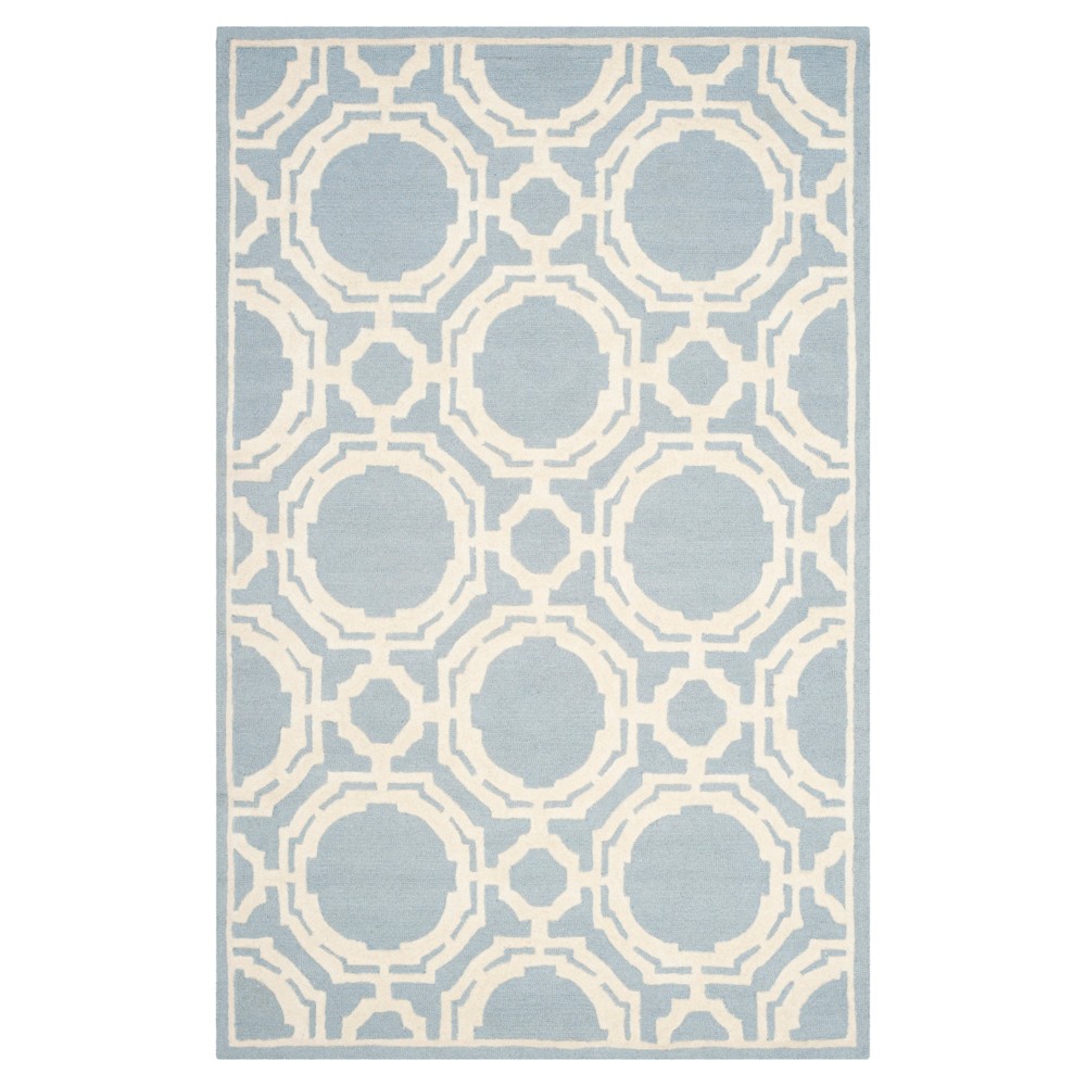 5'x8' Claudia Area Rug Blue / Ivory - Safavieh