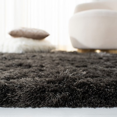 Titanium Tufted Synthetic 4' x 6' Handmade Shag Rug