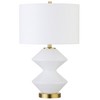 Hudson and Canal 22.75" Tall Double Gourd Lamp with Fabric Shade - 2 of 4