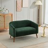 50.8" Modern Corduroy Loveseat Sofa,2-Seater Couch with Solid Wood Legs,Comfy Upholstered Small Space Sofa for Apartment Bedroom-Baofuwish - 3 of 4