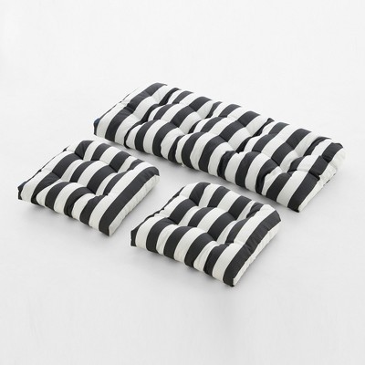 Outdoor Chair Cushions,3 Piece Loveseat Outdoor Cushions Set,Tufted/Wicker Patio Cushion for Patio Furniture All Weather,44“x19 x5,Floral