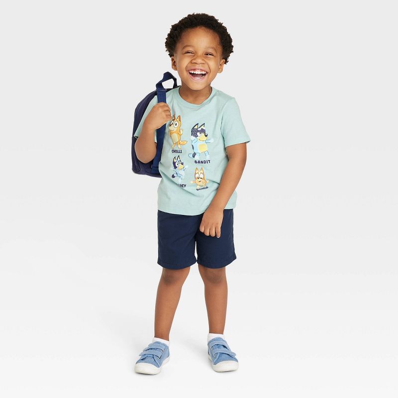 Toddler Boys&#39; Bluey Printed Short Sleeve T-Shirt - Blue, 3 of 10