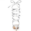 Allegra K Women's Strappy Lace Up Slingback Kitten Heel Sandals - 3 of 4