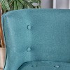 Sapphtopaz Accent Chair Fabric Comfy Chair Lounge Armchair Bedroom Chair with Button-Tufted Waffle Stitching and Nailhead Trim for Bedroom - 4 of 4