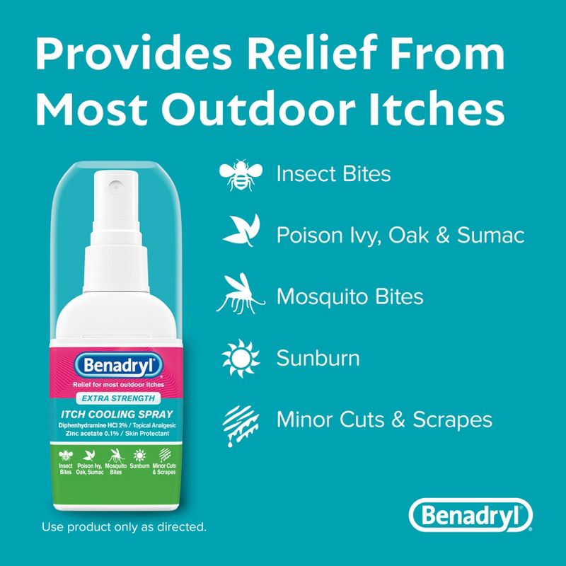 Benadryl Extra Strength Anti-Itch Cooling Spray - Travel Size - 2 fl oz, 5 of 11