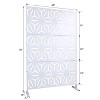 Grungis Matrix Metal Decorative Patio Screens,Freestanding Trellis Privacy Screen with Geometric Pattern for Deck Balcony Patio,76" H×48" W - 2 of 4