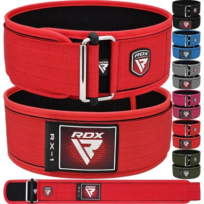 RDX Sports Weight Lifting Belt 4 Adjustable Back Lumbar Support Bodybuilding, Powerlifting Functional Strength Training Exercise Fitness Workout