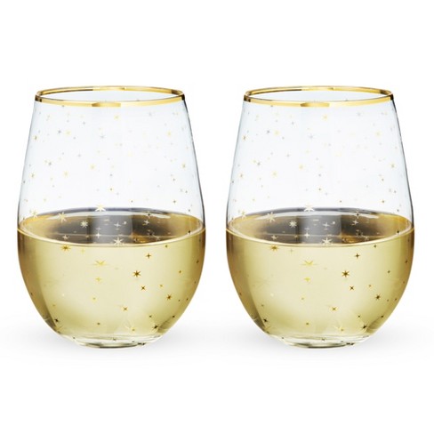 Twine Island Wine Glasses, Stemless Glassware With Seagrass Wrap Cover For  Drinks Or Water, Dishwasher Safe, 16 Oz, Set Of 2, Beige : Target