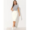 INSPIRE CHIC Women's Casual High Waist Back Slit Short Denim Skirts - 3 of 4