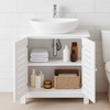 Evideco French Home Goods Under Sink Bathroom Cabinet with 2 Doors and Shelf, Non Pedestal Sink Bathroom Vanity - 3 of 4