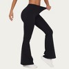 Anna-Kaci Active Women's High Waist Flare Leg Yoga Pants with Stretch Fit and Contoured Waistband - 2 of 4