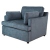 37" Polyester Accent Chair with Oversized Seat and Elegant Angled Design - 4 of 4