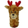 Pet Lou Christmas Squeaky Reindeer Bottle Dog Toy - 8" - 2 of 3