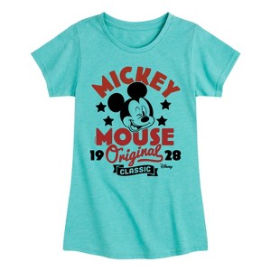 Girls' - Disney - Mickey Mouse Fitted Short Sleeve Graphic T-Shirt - 1 of 4