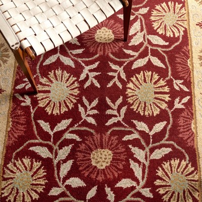 Heritage Red and Beige Hand-Tufted Wool 6' x 9' Rug