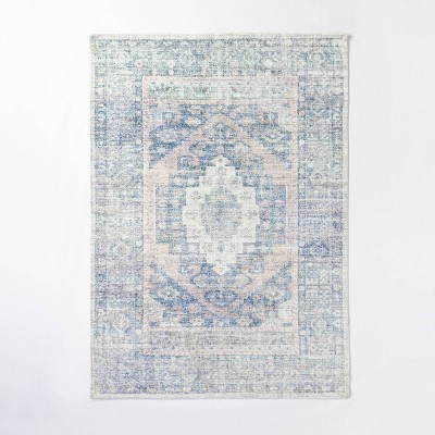 5'x7' Brighton Distressed Vintage Persian Rug Light Blue - Threshold™ designed with Studio McGee