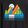 Men's - Instant Message - Retro Mountains Sunset Long Sleeve Graphic T-Shirt - 2 of 4