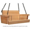 JCs Wildlife Cedar Squirrel Swing Corn Cob Feeder - Holds 2 Ears of Corn - Squirrel Feeder, Squirrel Corn Feeder Chair - Cute Swing Feeder for - 2 of 4