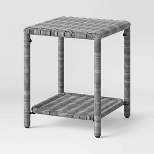 Monroe Wicker Patio Side Table - Gray - Threshold™