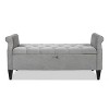 NicBex Modern 57.5" Storage Bench Wood Accent Stools with Tufted Top and Rolling Arms for Bedroom and Entryway - 4 of 4