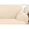 Duck T Cushion Sofa Slipcover Natural - Sure Fit: 100% Cotton, Machine Washable, Indoor Stretch Fit - 3 of 4