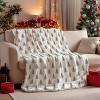 Lomsoe Christmas Flannel Blanket Throw, Christmas Trees Boho Soft Cozy Flannel Blankets for Couch Sofa Bed. - 2 of 4