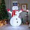 Costway 6 Ft Lighted Artificial Christmas Snowman Pre-lit Pop-up Xmas ...