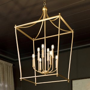 Urban Ambiance Luxury Transitional Chandelier 36''H x 20''W,  Brushed Bronze Finish,  Coronado Collection, UHP4259 - 1 of 4
