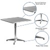 Flash Furniture Mellie 27.5'' Square Aluminum Indoor-Outdoor Table with Base - 4 of 4
