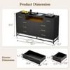 Jojoka Modern 8 Drawer Dresser in Elegant Black with Built-in Charging Station - 2 of 4