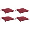 vidaXL Pallet Cushions 4 pcs Wine Red 19.7"x19.7"x2.8" Oxford Fabric - 3 of 4