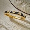 Ross-Simons 1.40 ct. t.w. White Topaz and Black Enamel Bumblebee Bangle Bracelet - 4 of 4