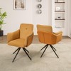 Vynxaria 360° Swivel Home Office Desk Chairs Set of 2,Modern Dining Chairs with Arm, Upholstered Bedroom Chairs - 2 of 4