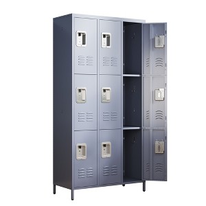 Dexmalle 9Large Compartments Metal Office Cabinet With Locker - 1 of 4