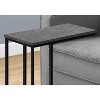 Monarch Specialties Accent Table C-Shaped End Side Snack Living Room Bedroom Metal Laminate Grey Black Contemporary Modern - 3 of 4