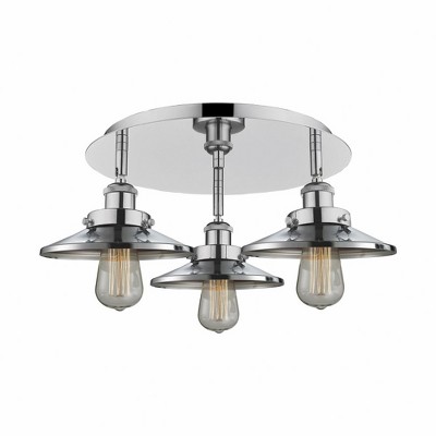 Ballston Urban - 3 Light Flush Mount In Industrial Style-5.5 Inches Tall and 19.75 Inches Wide