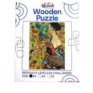 Wizardi Lady with a Fan after Gustav Klimt - Jigsaw Wooden Puzzle