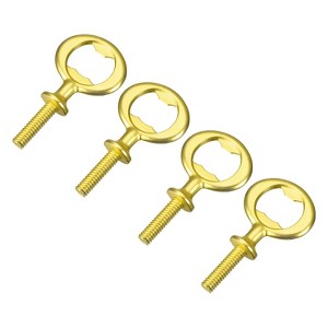 Unique Bargains Zinc Alloy Screw Flat Beer Soda Bottle Opener for Home Party 4 Pcs - 1 of 4