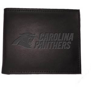 Evergreen Carolina Panthers Bi Fold Leather Wallet - 1 of 2