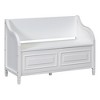 YOOCOZZ Solid wood Multifunctional Storage Bench for Entryway with Safety Hinge,Rustic Style - 3 of 4
